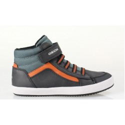 GEOX ΑΓΟΡΙ SNEAKER J265CA 054FU C9BN6 ΜΑΥΡΟ/ΣΚΟΥΡΙΑ